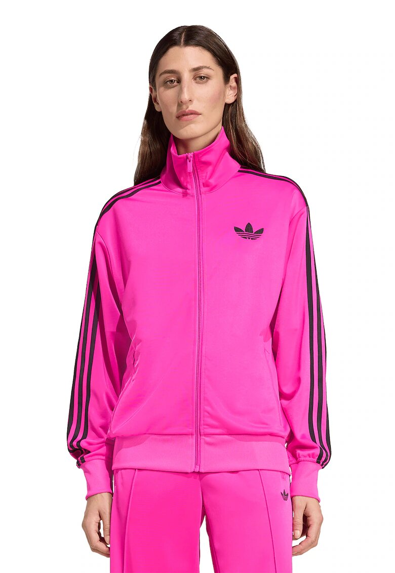 adidas Originals Bluza de trening cu logo si fermoar Firebird - Fucsia