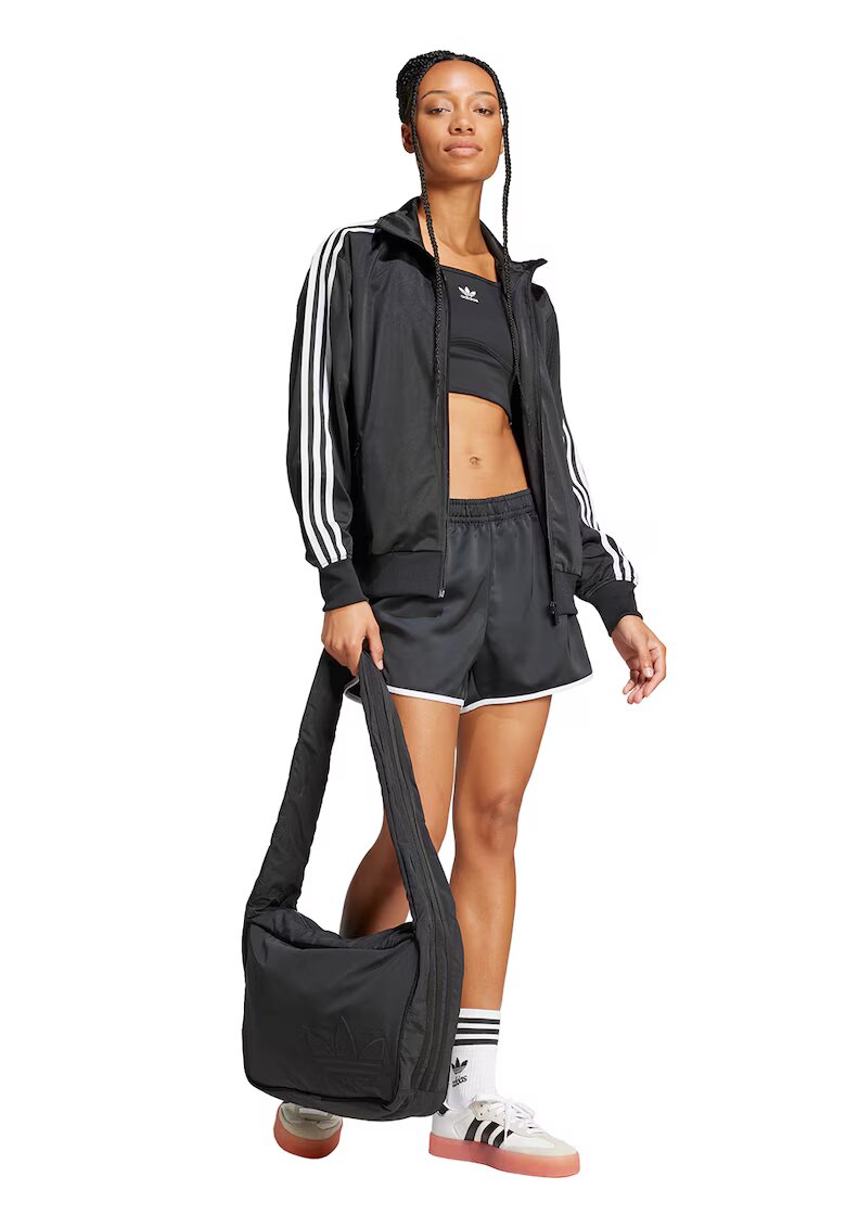 adidas Originals Bluza de trening cu logo si fermoar Firebird - Negru