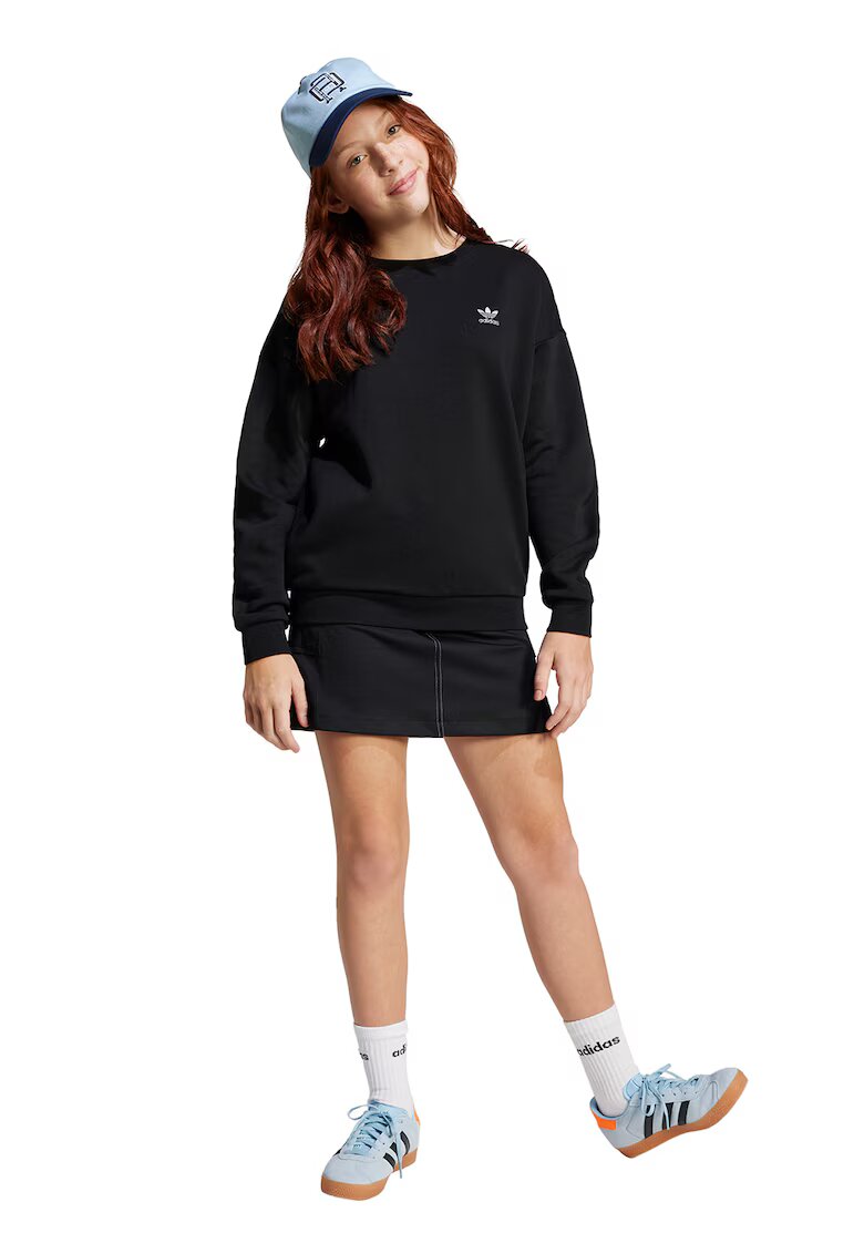 adidas Originals Bluza de trening lejera cu logo - Negru