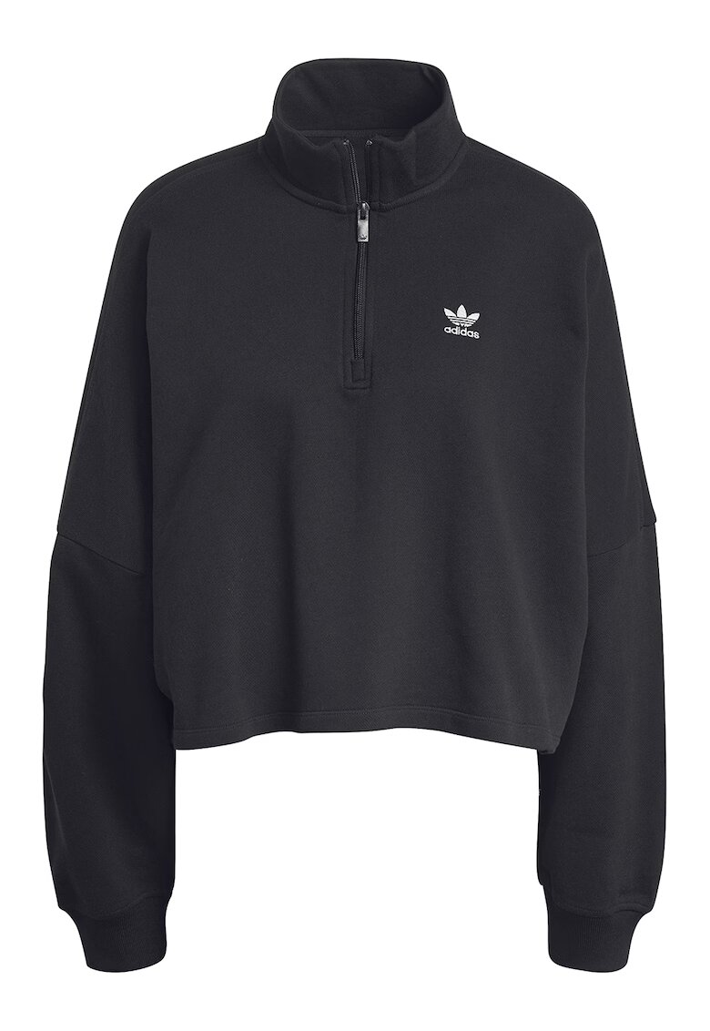 adidas Originals Bluza de trening supradimensionata cu fenta cu fermoar - Gri antracit