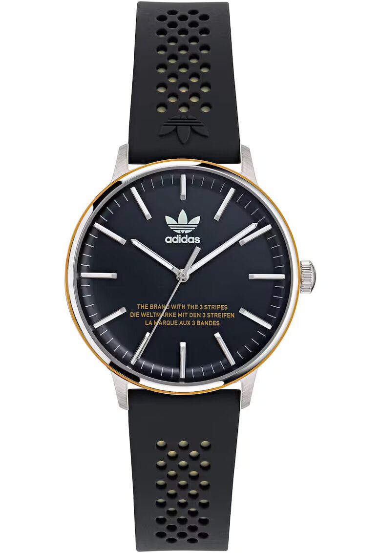 adidas Originals Ceas unisex Code One - Quartz - inox/silicon - argintiu/negru