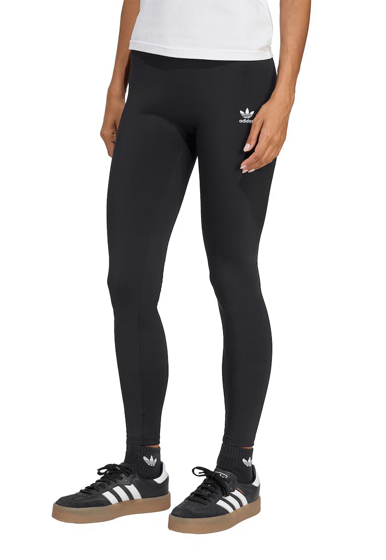 adidas Originals Colanti cu talie inalta si logo Essentials - Negru