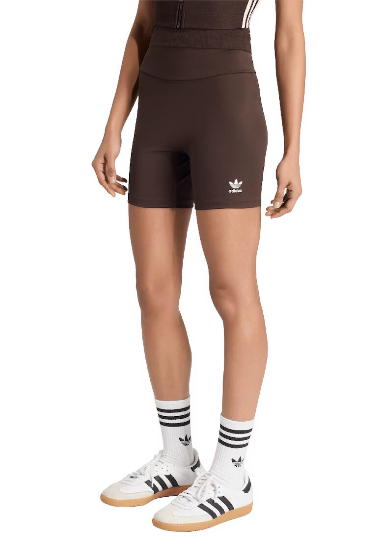 adidas Originals Colanti scurti cu talie inalta Essentials - Maro inchis