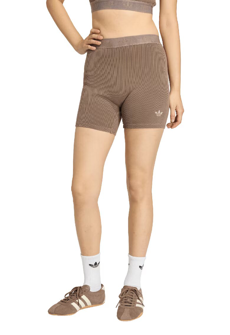 adidas Originals Colanti scurti din amestec de bumbac - Maro camel