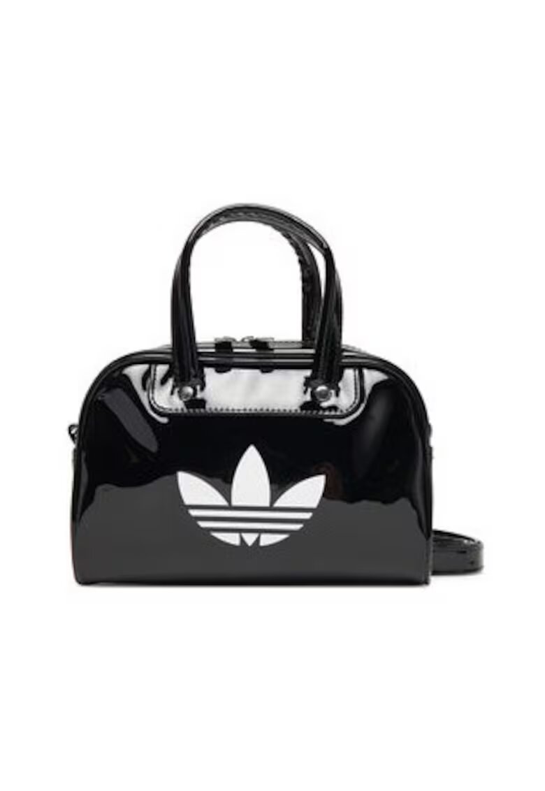 adidas Originals Geanta bowler cu aspect lacuit - Negru