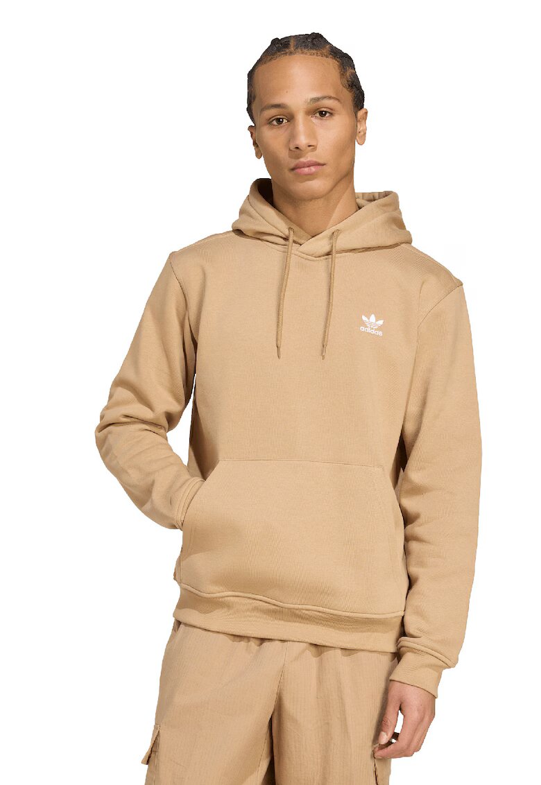 adidas Originals Hanorac cu buzunar kangaroo Essentials Trefoil - Bej