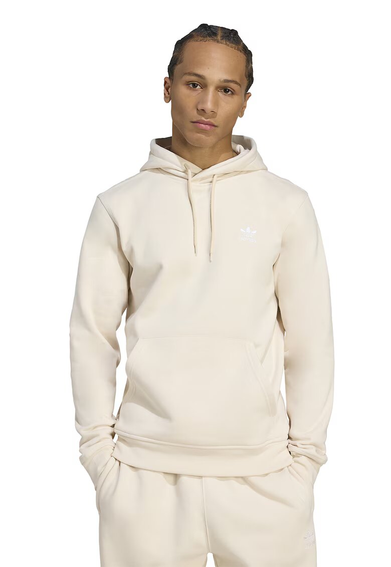 adidas Originals Hanorac cu buzunar kangaroo Essentials Trefoil - Crem