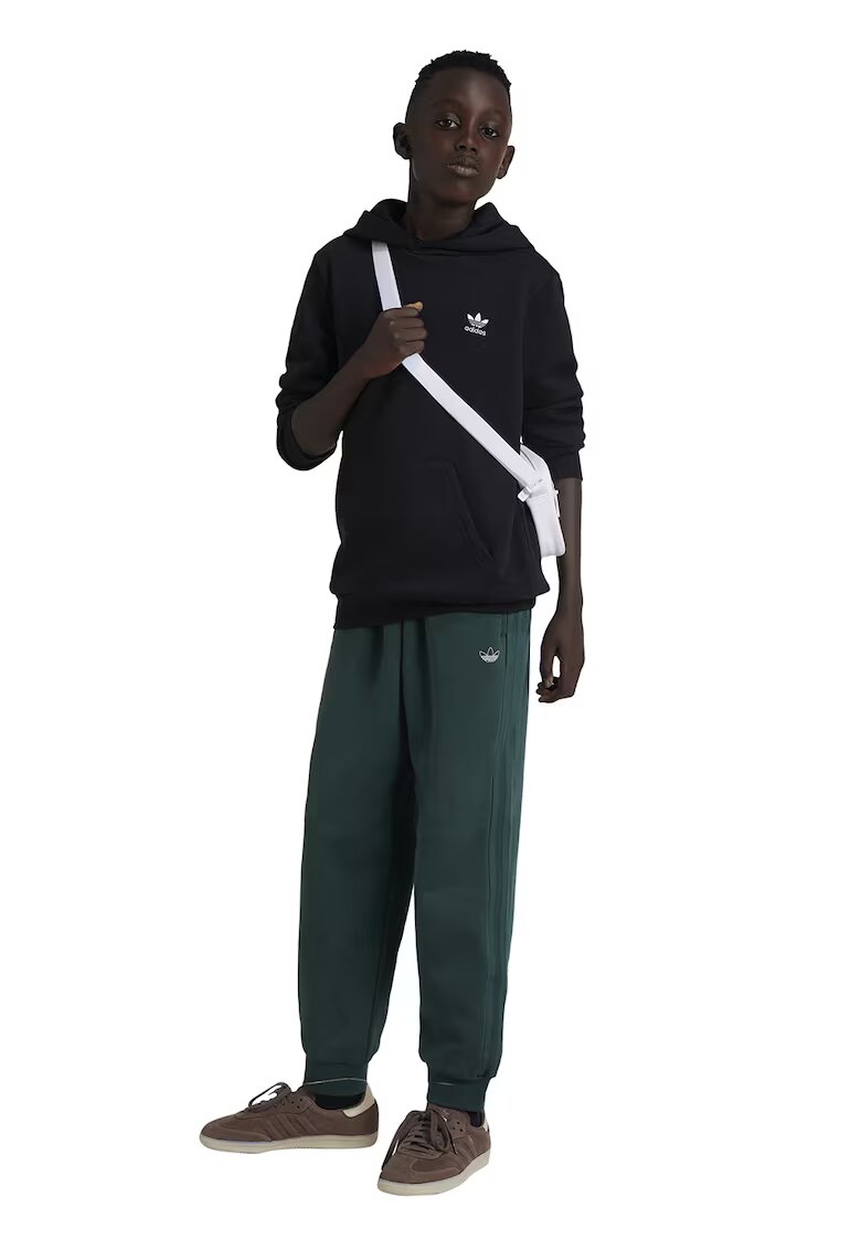 adidas Originals Hanorac din amestec de bumbac cu buzunar kangaroo - Negru