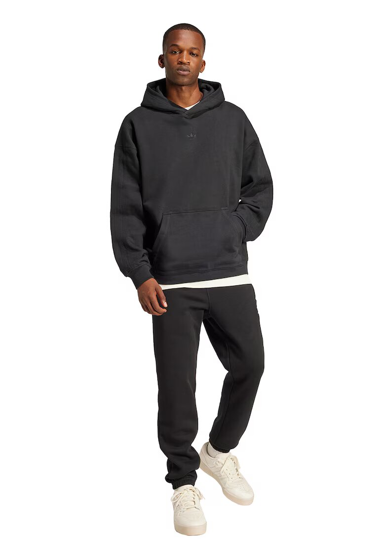 adidas Originals Hanorac din bumbac cu logo brodat - Negru stins