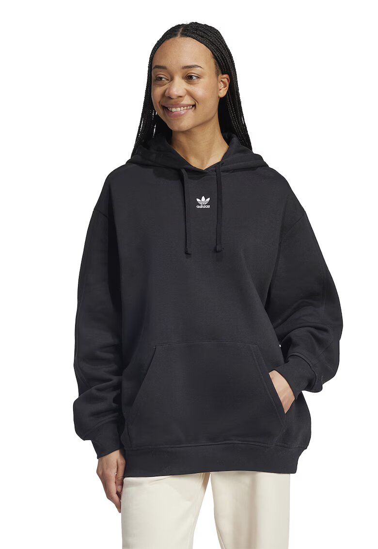 adidas Originals Hanorac lejer cu buzunar kangaroo - Negru