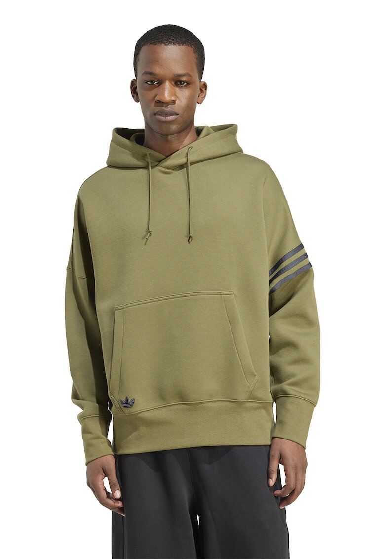 adidas Originals Hanorac lejer din amestec de bumbac - Verde masliniu