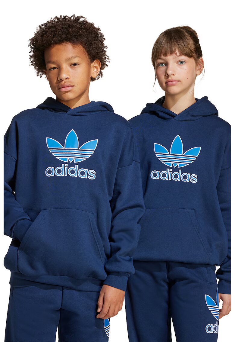 adidas Originals Hanorac lejer Trefoil - Albastru inchis/Albastru deschis