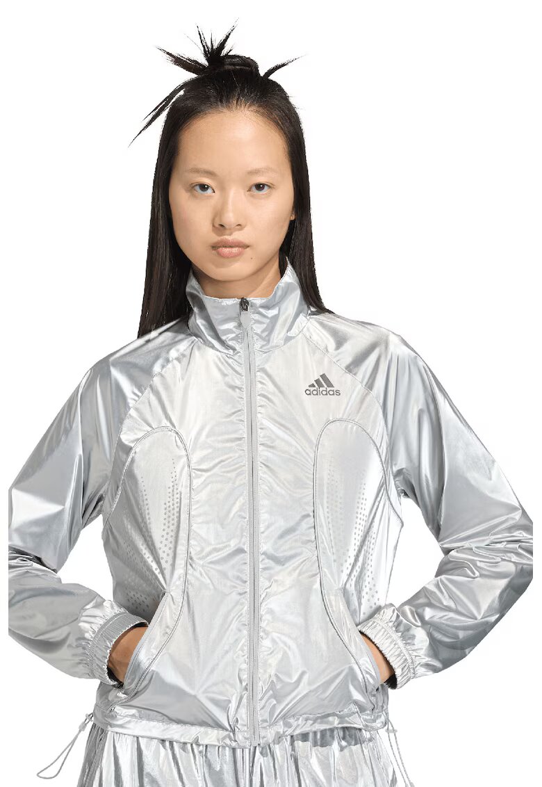 adidas Originals Jacheta cu aspect metalizat - Argintiu