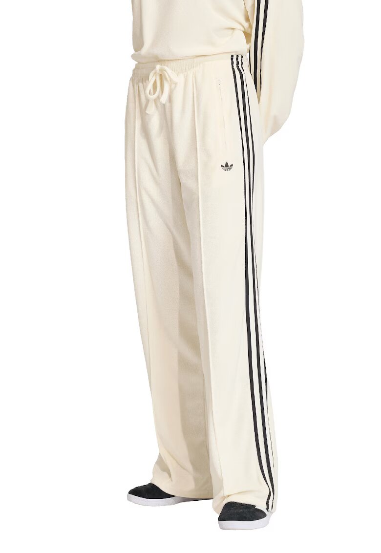 adidas Originals Pantaloni cu snur si buzunare cu femoar - Alb fildes/Negru