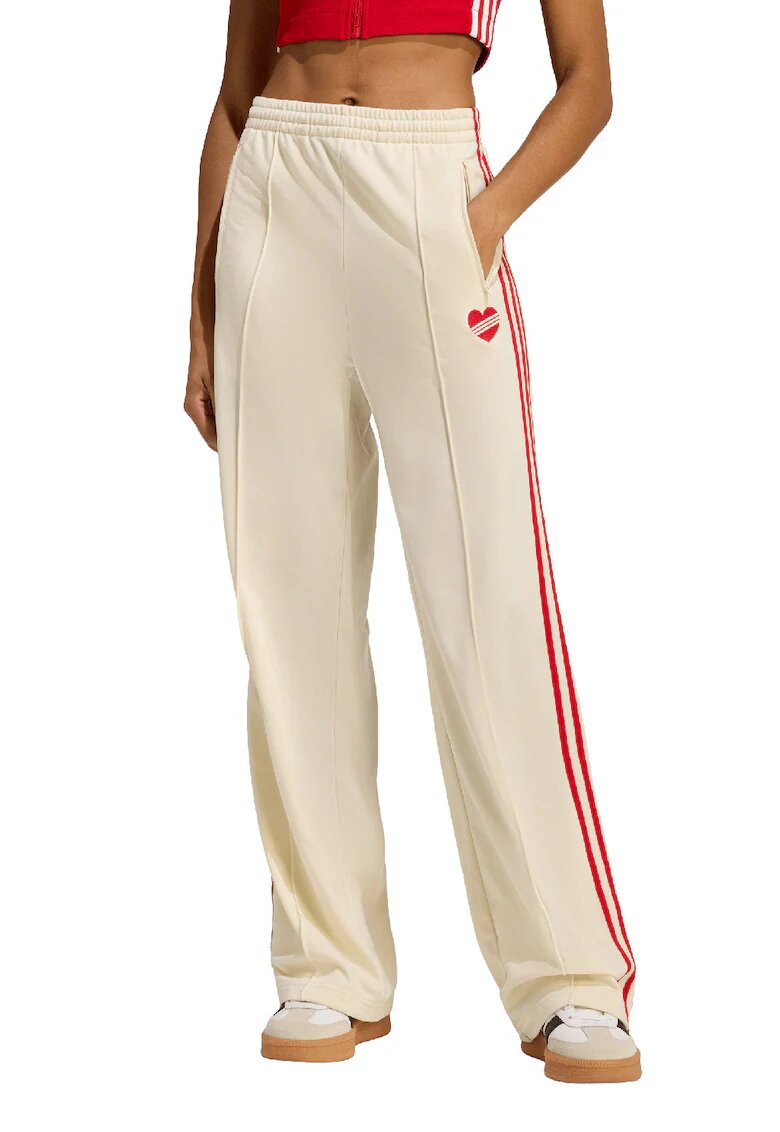 adidas Originals Pantaloni cu talie elastica - Rosu/Bej