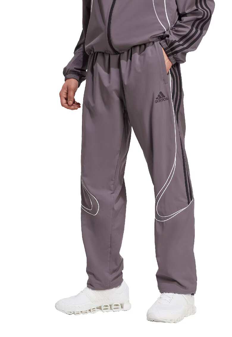 adidas Originals Pantaloni de trening cu benzi contrastante TeamGeist - Alb/Negru/Lila pal