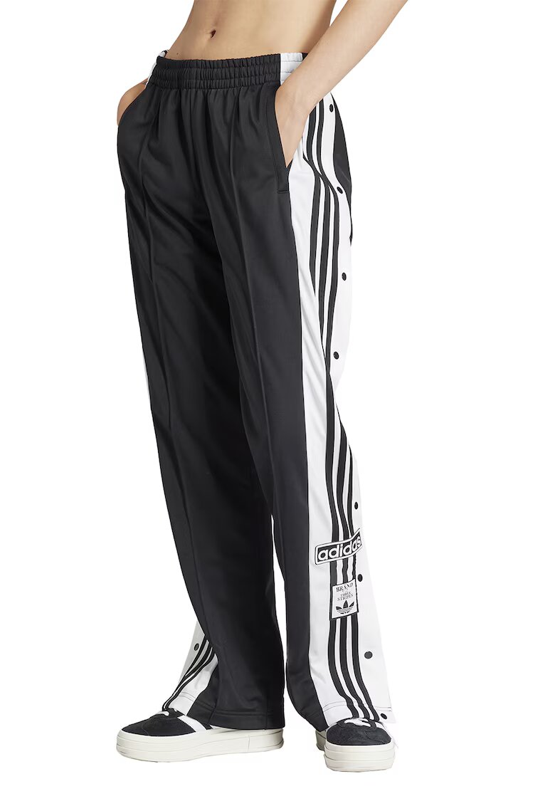 adidas Originals Pantaloni de trening cu capse laterale Adibreak - Alb optic/Gri antracit