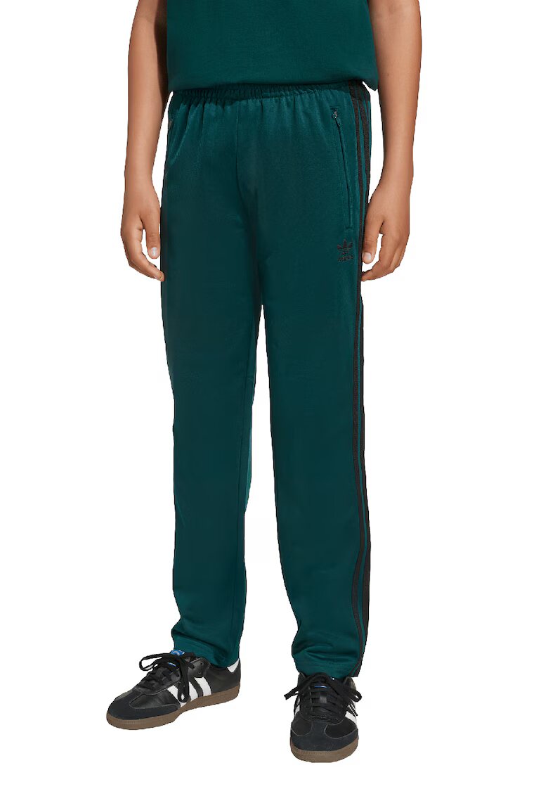 adidas Originals Pantaloni de trening cu logo Firebird - Negru/Verde inchis
