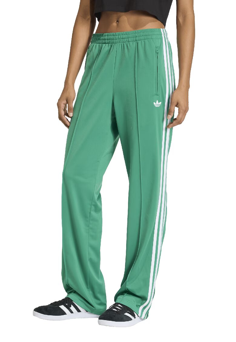 adidas Originals Pantaloni de trening cu slituri cu fermoar Firebird - Alb/Verde