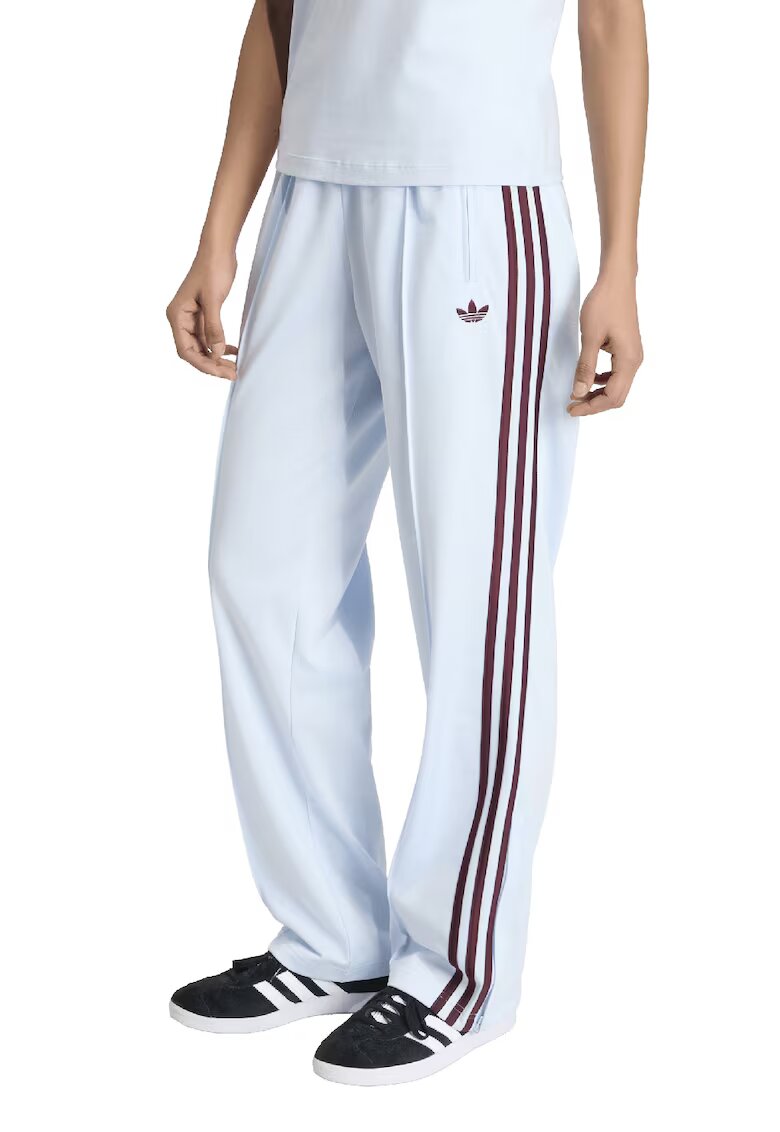 adidas Originals Pantaloni de trening cu slituri cu fermoar Firebird - Visiniu/Albastru pastel