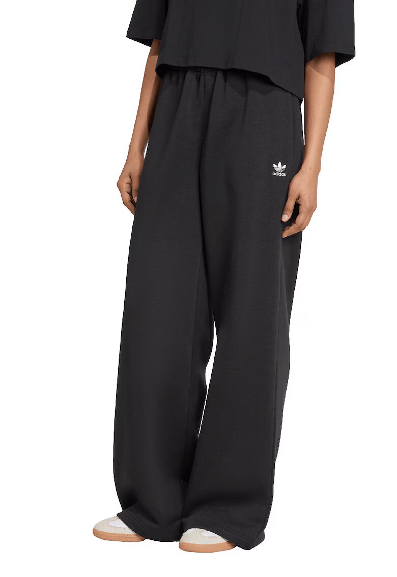 adidas Originals Pantaloni de trening lejeri cu croiala ampla - Negru