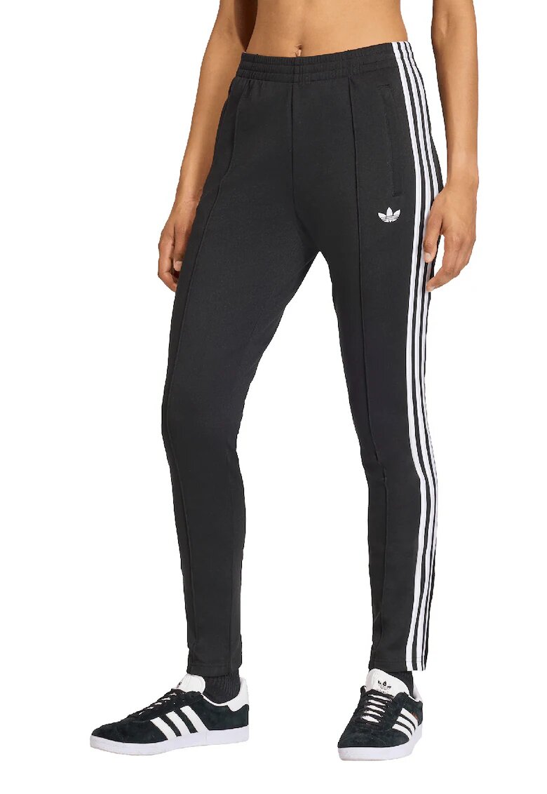 adidas Originals Pantaloni de trening slim fit cu logo - Alb/Negru