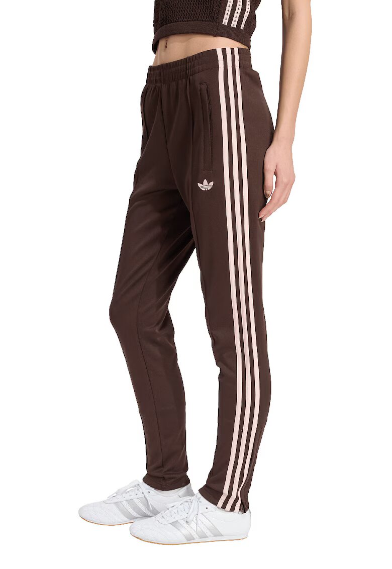 adidas Originals Pantaloni de trening slim fit cu logo - Maro/Roz