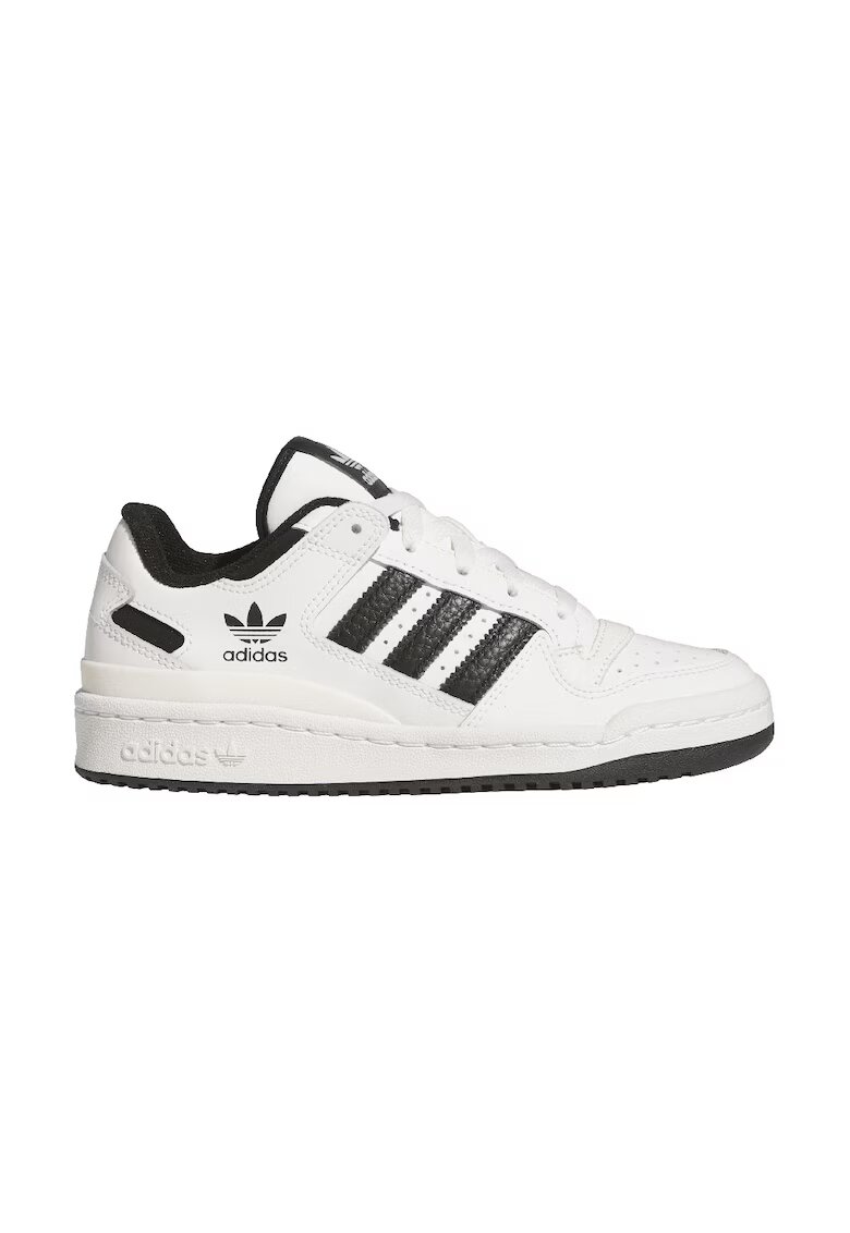 adidas Originals Pantofi din piele - pentru baschet Forum - Negru/Alb murdar