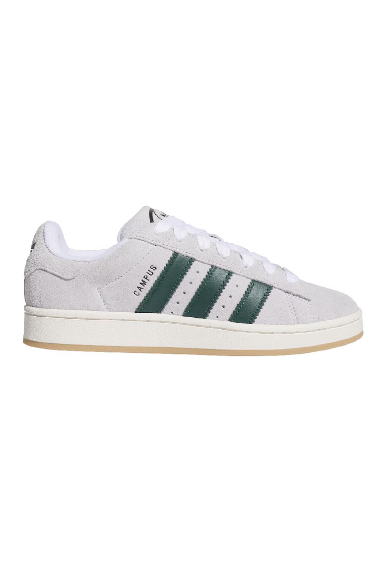 adidas Originals Pantofi sport Campus 00s din piele intoarsa cu garnituri contrastante - Verde/Gri deschis