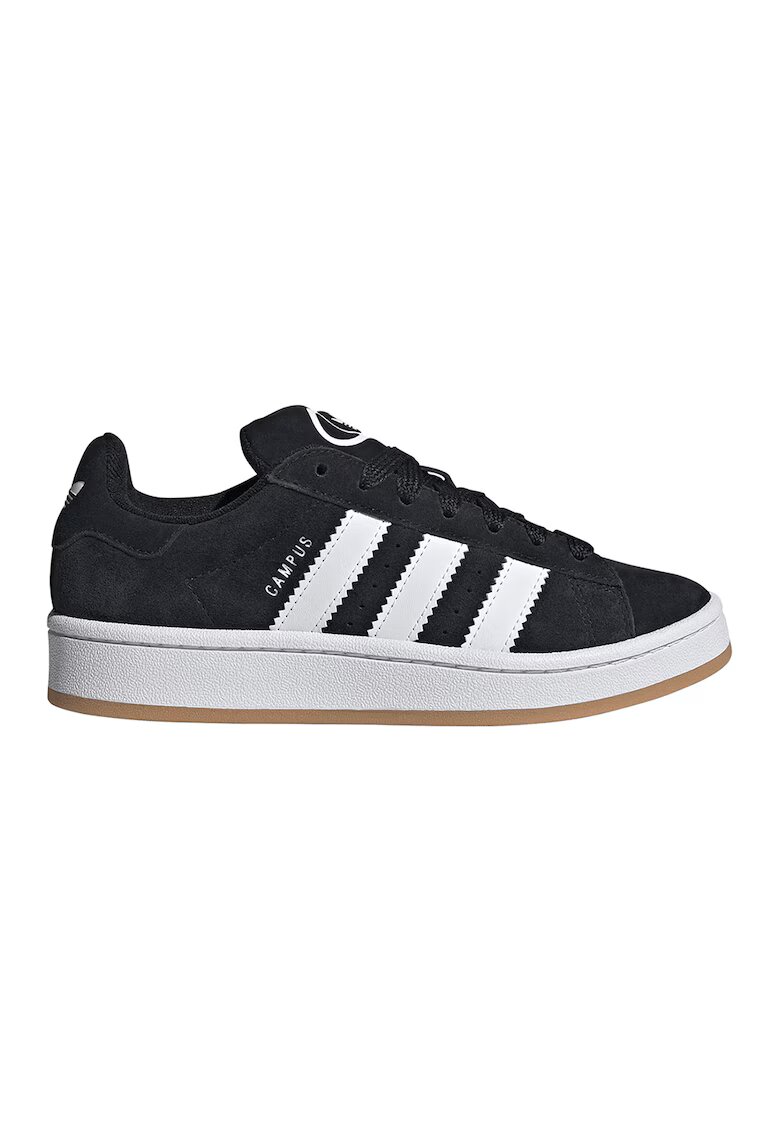 adidas Originals Pantofi sport Campus 00s din piele intoarsa cu garnituri sintetice - Negru/Alb optic