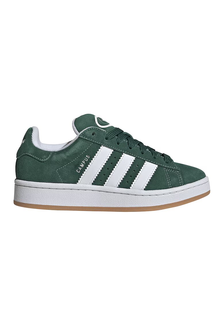 adidas Originals Pantofi sport Campus 00s din piele intoarsa cu garnituri sintetice - Verde englez/Alb optic