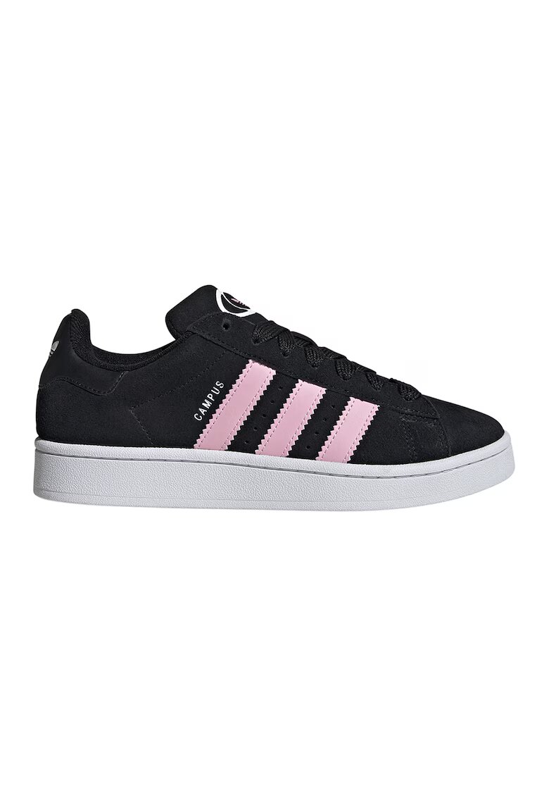 adidas Originals Pantofi sport Campus 00s din piele intoarsa - Negru/Roz pastel