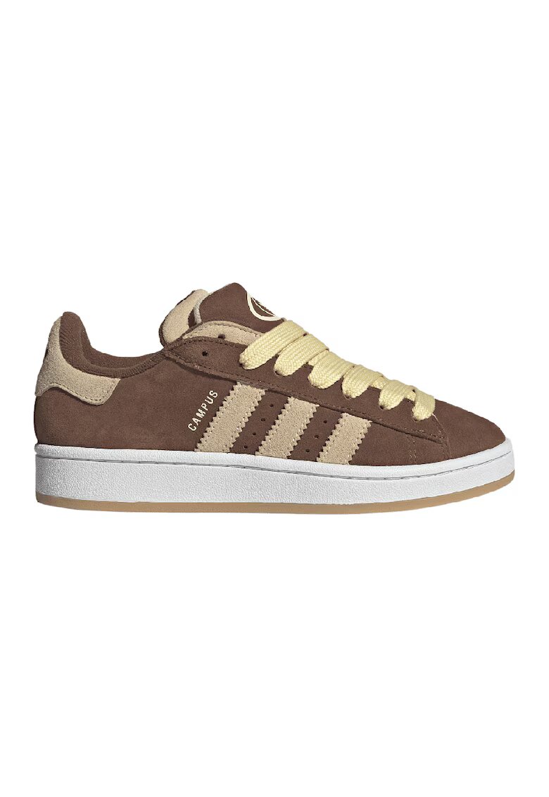adidas Originals Pantofi sport Campus 00S low-cut din piele intoarsa - Maro/Bej