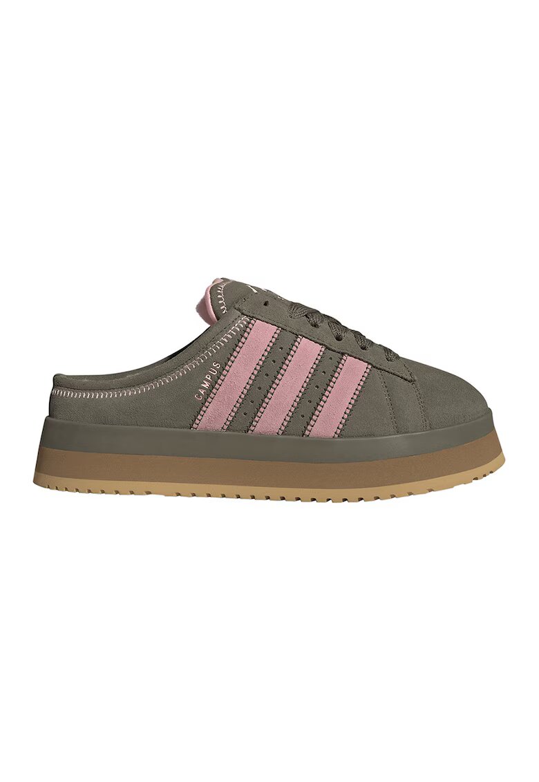adidas Originals Pantofi sport Campus 00s WTR din piele intoarsa - Kaki/Roz