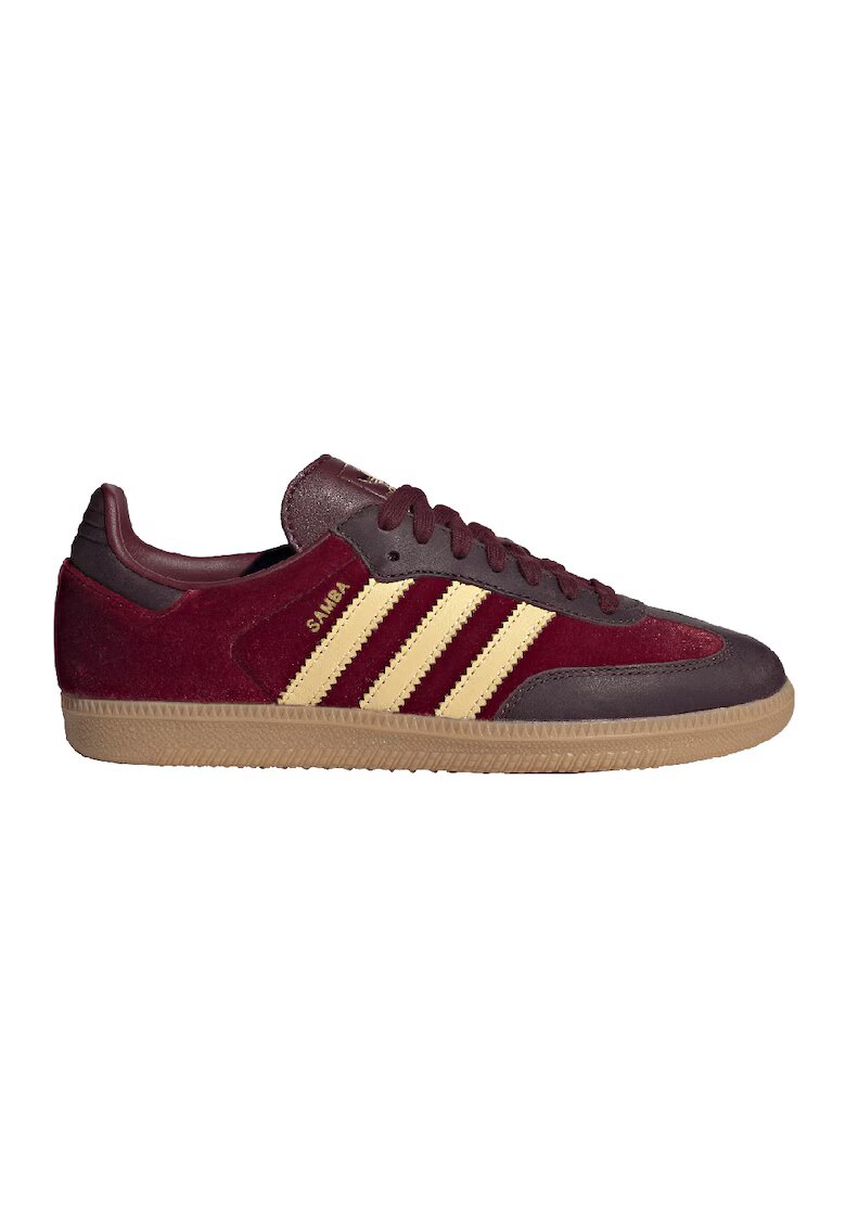 adidas Originals Pantofi sport cu garnituri din piele Sambo OG - Visiniu/Galben