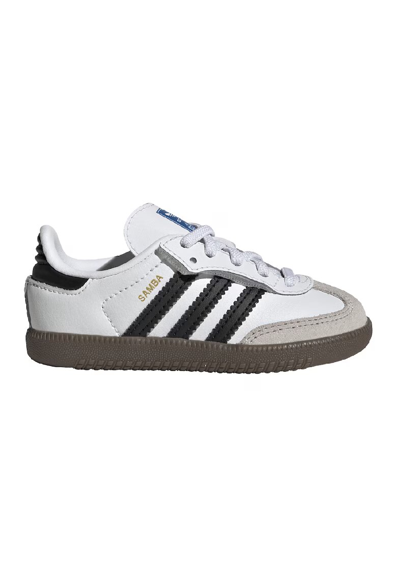 adidas Originals Pantofi sport cu straturi multiple din piele intoarsa Samba - Alb/Negru/Gri