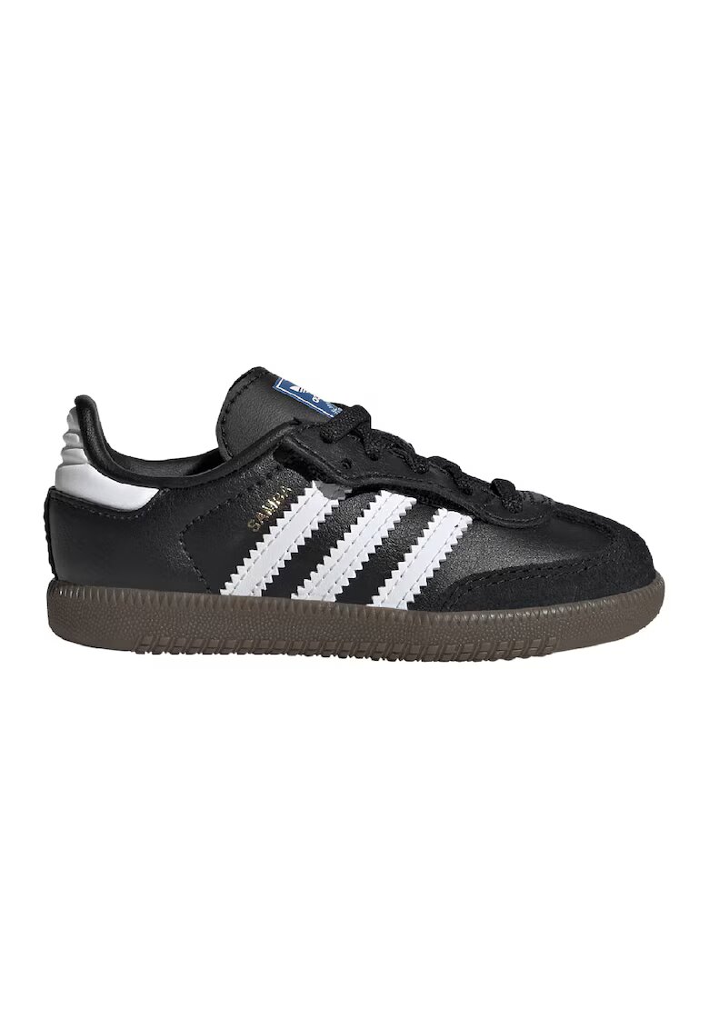 adidas Originals Pantofi sport cu straturi multiple din piele intoarsa Samba - Negru/Alb optic