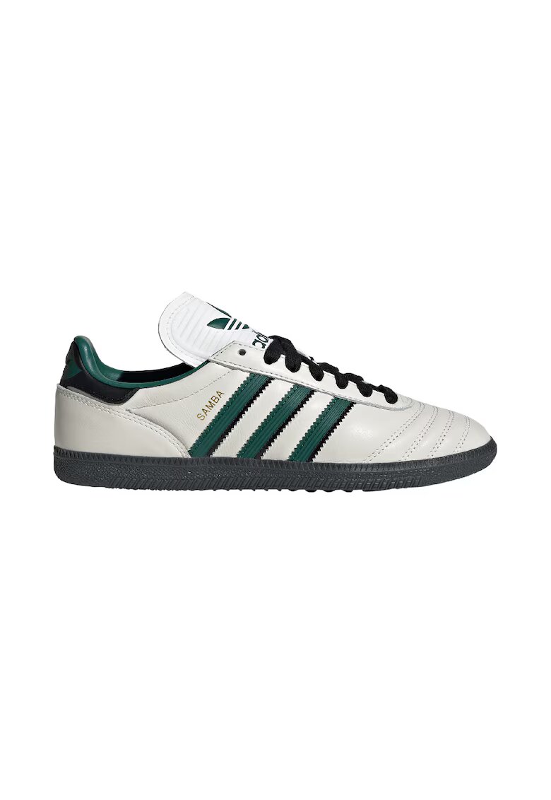 adidas Originals Pantofi sport de piele cu logo - Verde englez/Alb murdar