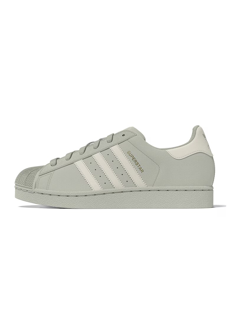 adidas Originals Pantofi sport de piele intoarsa cu garnituri de piele Superstar II - Gri cenusiu