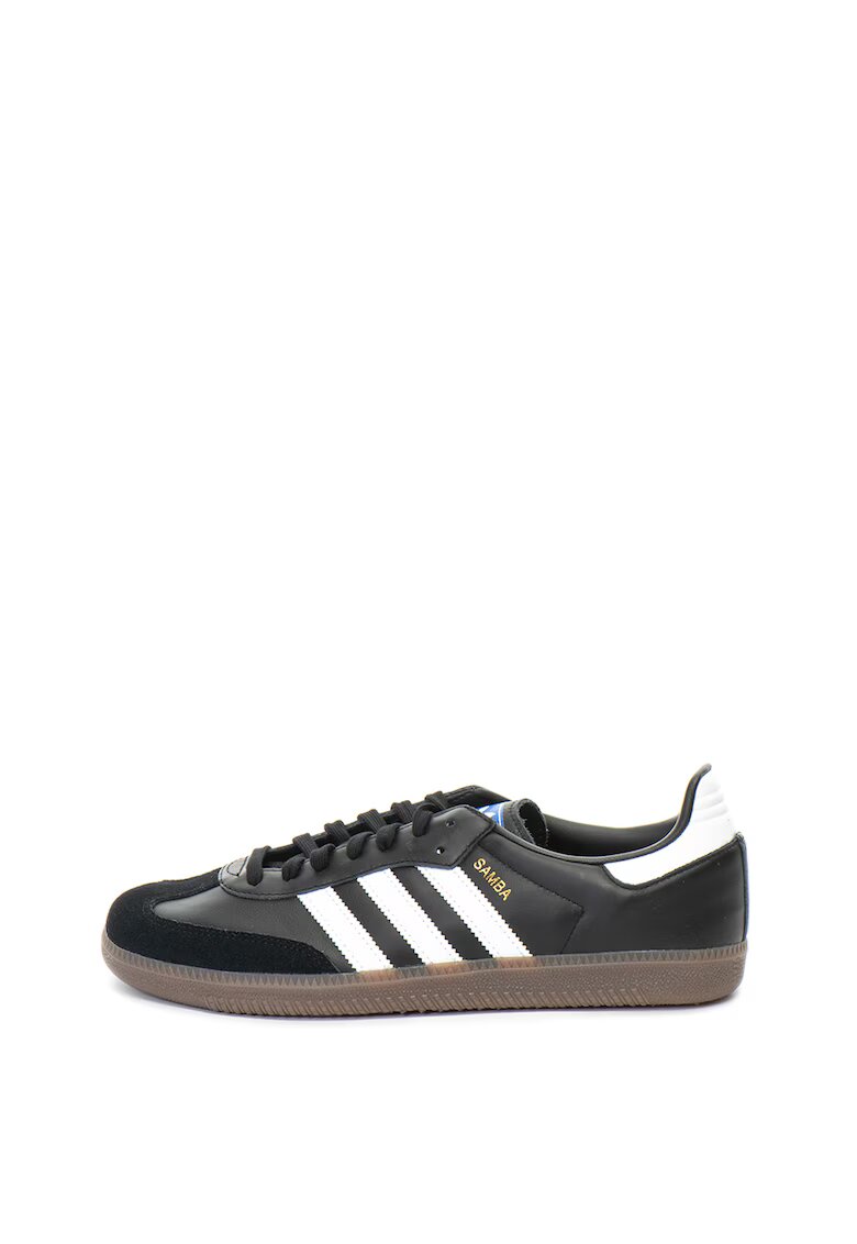 adidas Originals Pantofi sport de piele si piele intoarsa - cu detalii contrastante Samba