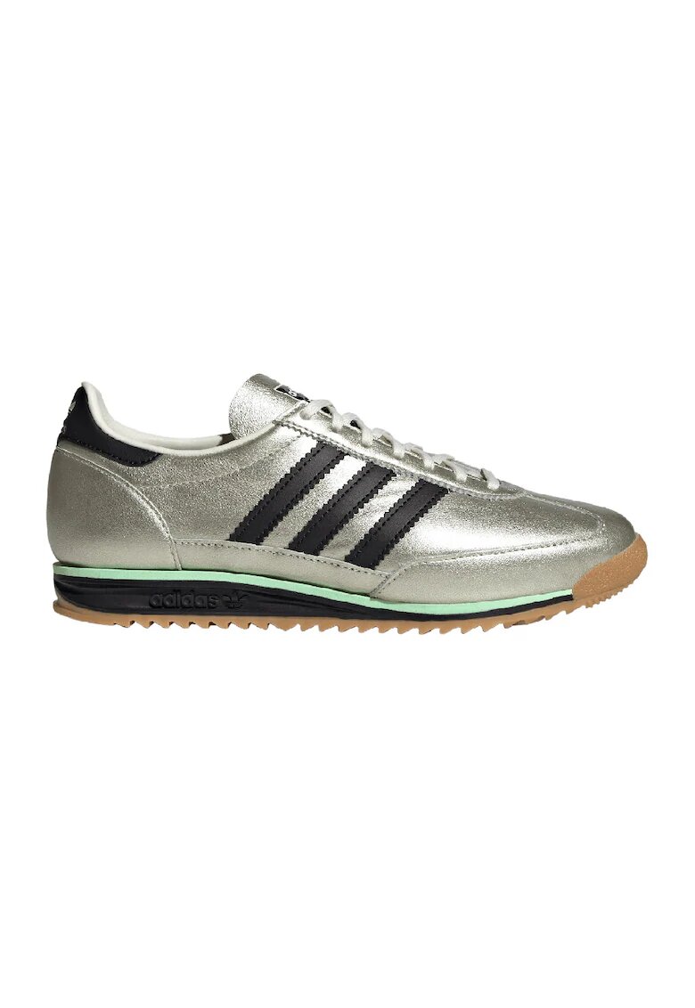 adidas Originals Pantofi sport din piele cu aspect metalizat - Negru/Argintiu