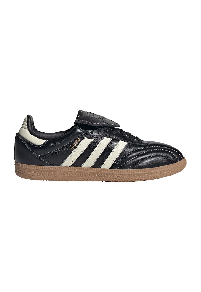 adidas Originals Pantofi sport din piele cu garnituri contrastante Samba - Negru/Alb murdar