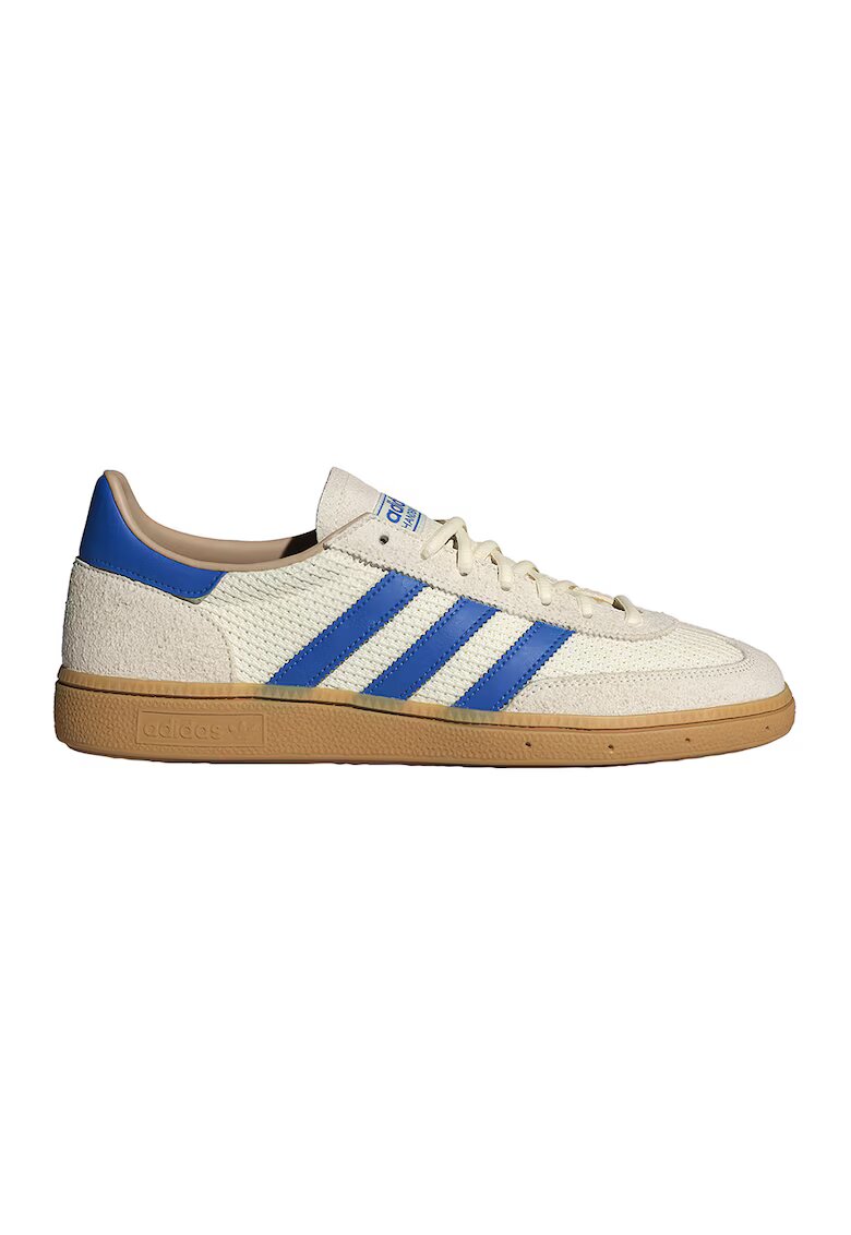 adidas Originals Pantofi sport din piele cu garnituri din material textil Handball Spezial - Albastru/Crem