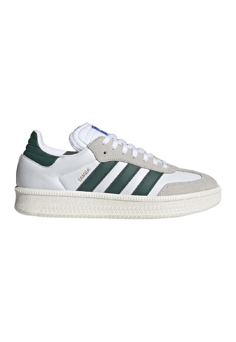 adidas Originals Pantofi sport din piele cu garnituri din piele intoarsa Samba XLG - Alb/Verde/Gri deschis