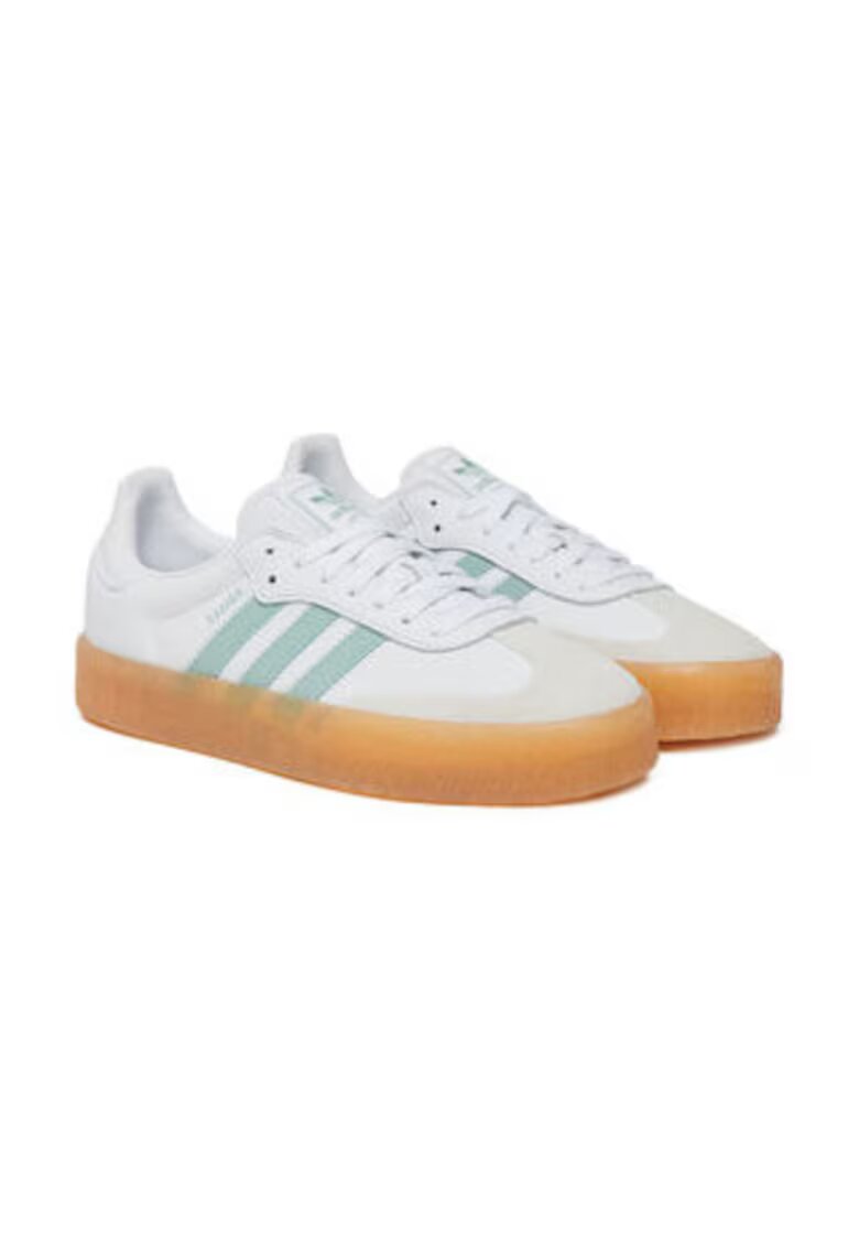 adidas Originals Pantofi sport din piele cu talpa contrastanta si logo -