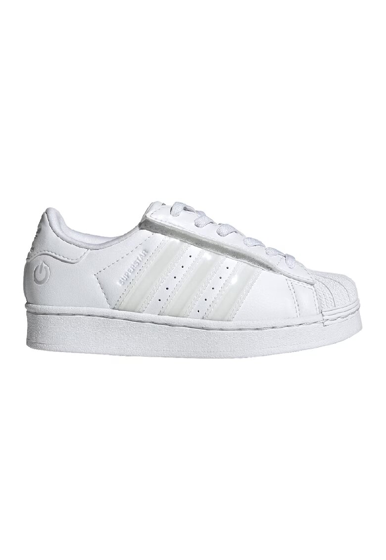 adidas Originals Pantofi sport din piele ecologica cu lumini LED Superstar - Alb murdar