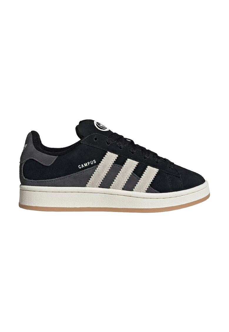 adidas Originals Pantofi sport din piele intoarsa Campus 00S - Negru/Bej deschis