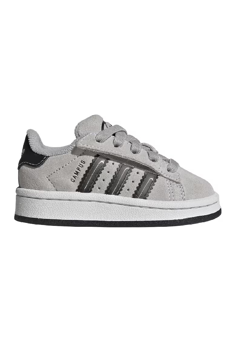 adidas Originals Pantofi sport din piele intoarsa cu inchidere velcro Campus - Negru/Gri