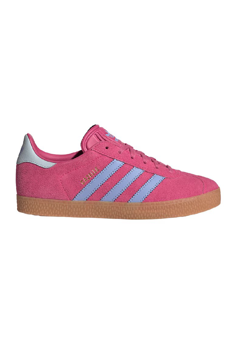 adidas Originals Pantofi sport din piele intoarsa cu logo contrastant Gazelle - Albastru lavanda/Roz