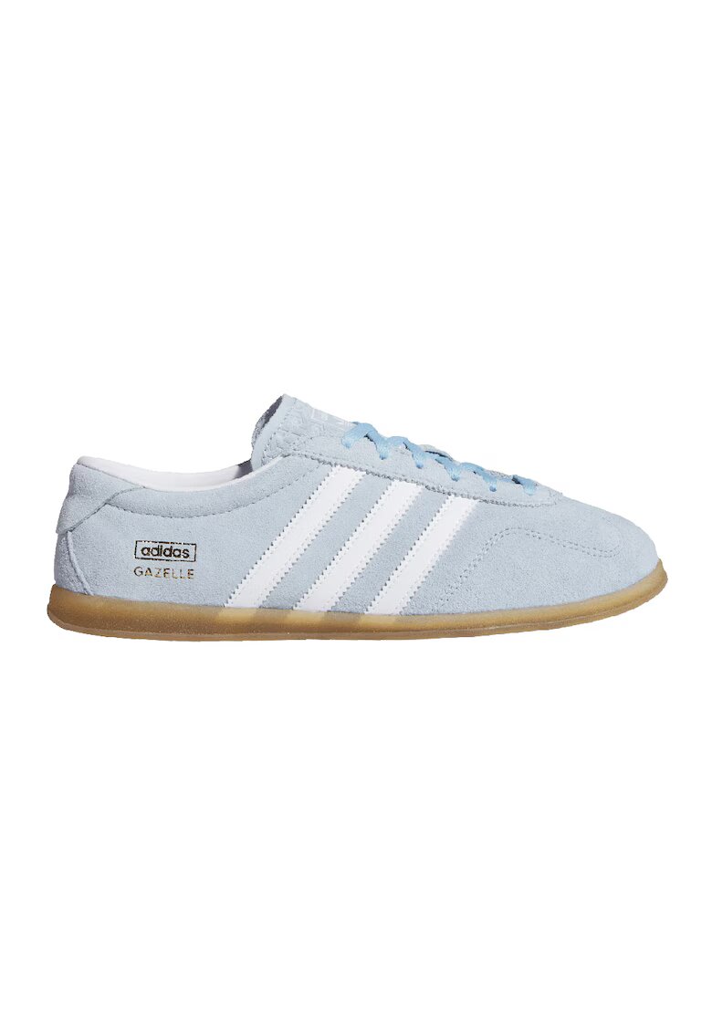 adidas Originals Pantofi sport din piele intoarsa Gazelle Lo Pro - Alb/Albastru pastel